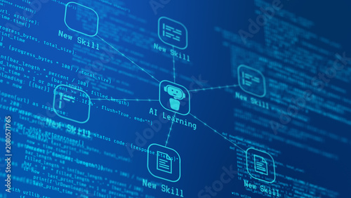 Foto AI agent skill, machine learning model execution, knowledge repository access, a