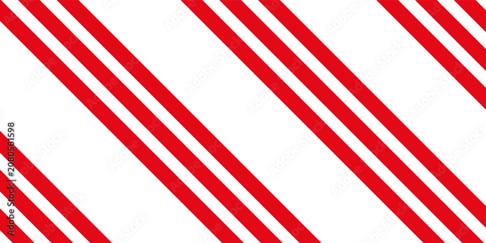 Obraz premium Vertical red and white stripes background. Seamless and repeating pattern.