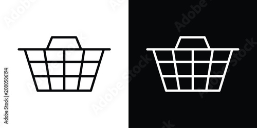 Tableau sur toile Shopping basket icon