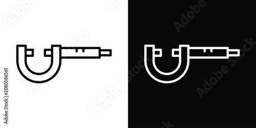 Tableau sur toile Micrometer icon
