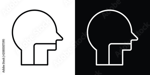 Cuadro en lienzo Swallowing reflex icon