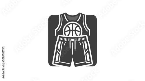 Basketball Uniform Icon Representing Sportswear And Athletic Apparel.