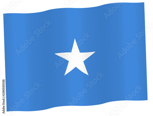 Somalia wave flag icon vector illustration 