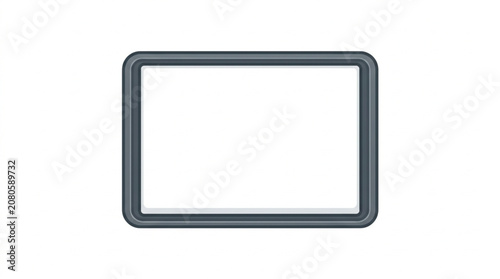 Blank digital tablet screen with dark gray border.