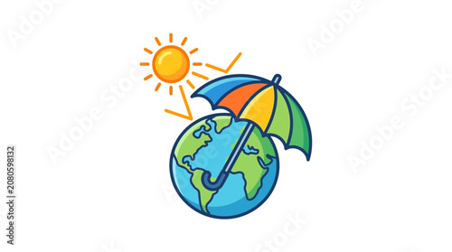 Global Warming Protection Concept Illustration