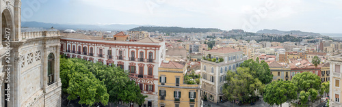 Foto aerial cityscape with san Remy bastion and Regina Margherita tree-lined avenue,