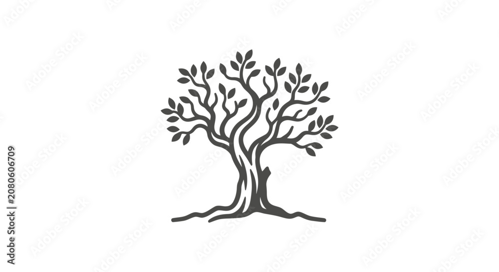 Fototapeta premium Tree with Branches and Leaves.