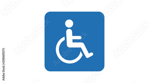 National Disability Independence Day vector illustration of accessible symbol on blue background