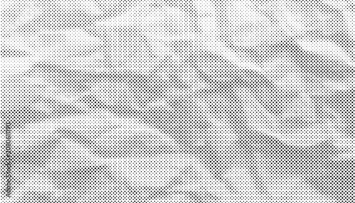 Slika na platnu Office crumpled paper recreated with halftone dots and realistic folds