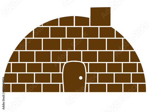 igloo style house , brick house 