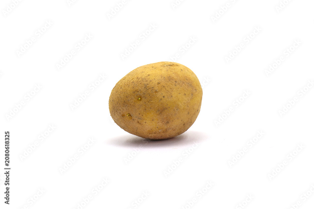 Fototapeta premium Potatoes on a white background. For cooking.