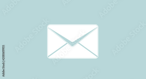 Obraz na plátne White Envelope with Folded Flap.
