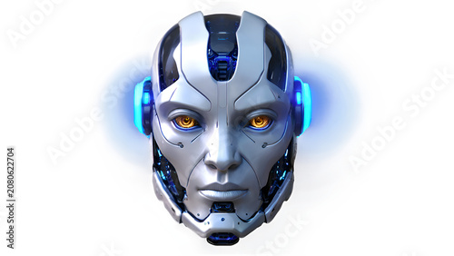 blue robot head