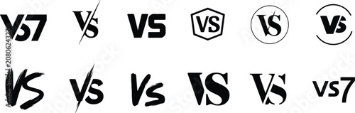 Foto Collection of Black ' VS' Logos and Symbols in Different Styles Keywords: vs, ve