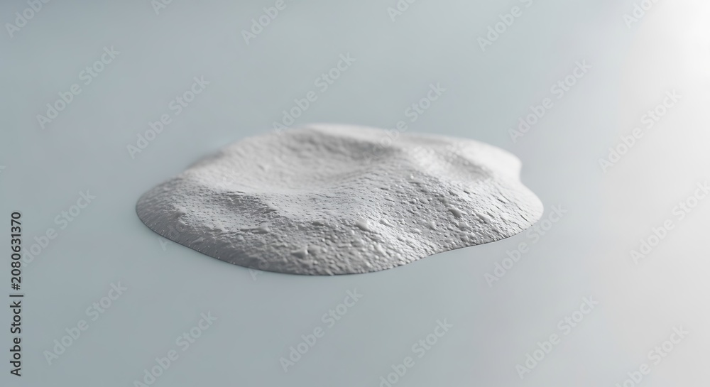 Naklejka premium Pile of white powder substance isolated.