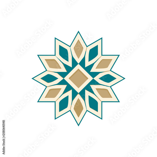 Geometric Snowflake Vector Design