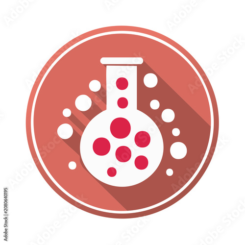 Laboratory Flask with Bubbles Icon