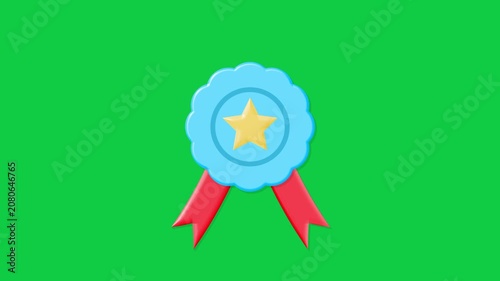 3D verified badge swinging in continuous loop