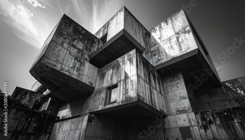 Modern Architecture Concrete Building Structure.