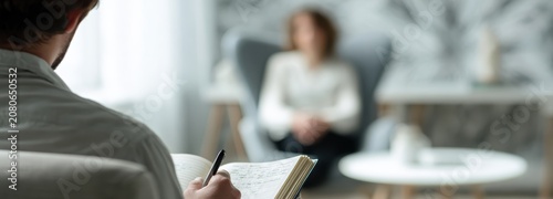 Therapy session in a rehabilitation center with patient and therapist present