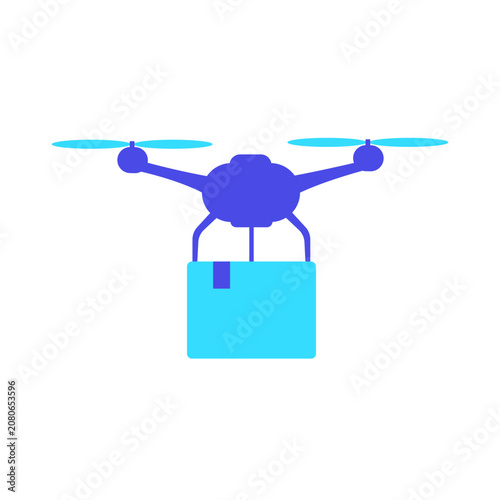 Delivery Drone Flat Icon