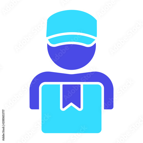Courier Guy Flat Icon