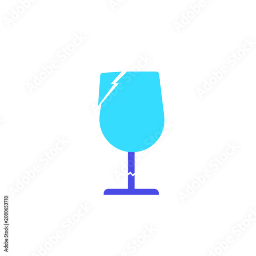 Fragile Icon Flat Icon