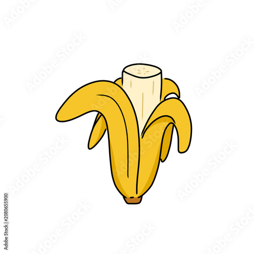 banana cartoon illustration on transparent background