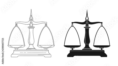 Canvastavla Scales of Justice and Fairness: A classic symbol of justice, balance, and equality