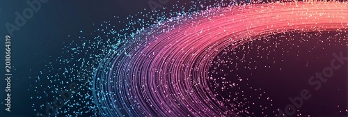 Abstract Promotion Background with Glowing Dynamic Data Trails and Sparkles with Copy Space Area.