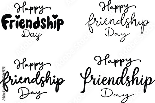 Happy Friendship Day Calligraphy Text Effect