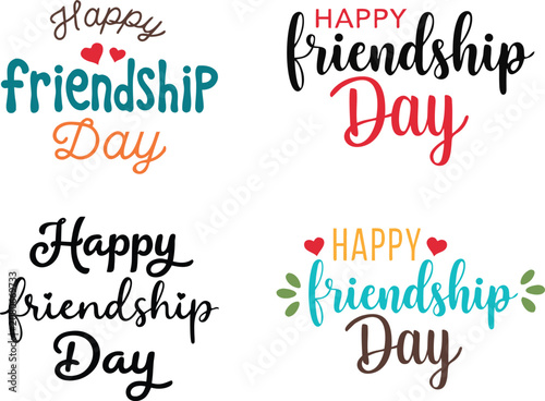 Happy Friendship Day Calligraphy Text Effect