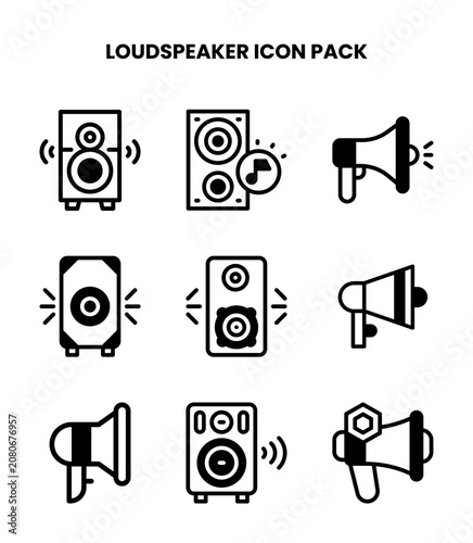 Φωτογραφία Loudspeaker DuoTone Collection Icons Pack