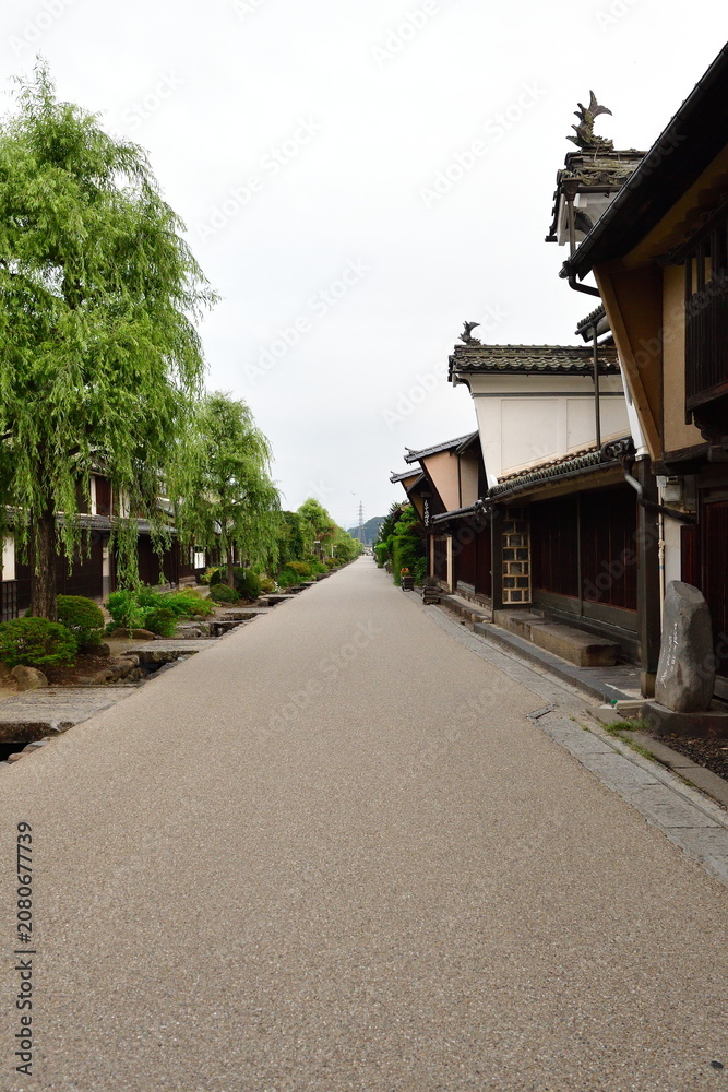 Fototapeta premium 北国街道 海野宿の町並み（長野県東御市）