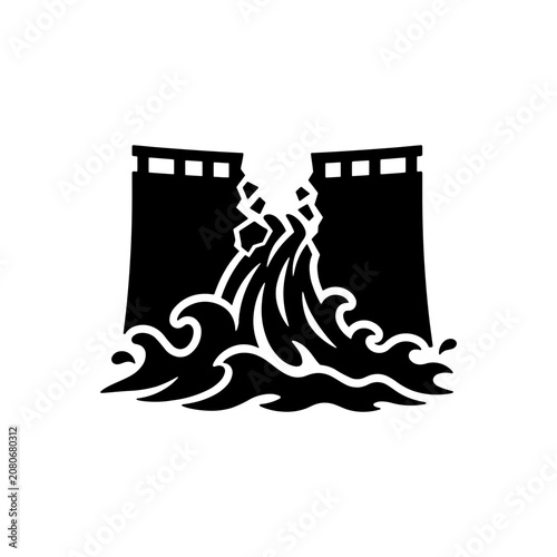 Fotografie Catastrophic Dam Breach Icon