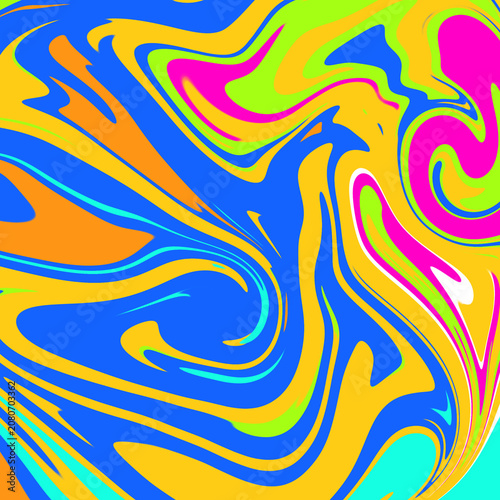 Colorful Liquid Marble Abstract Swirl Background Illustration