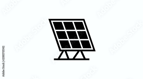 Icon of a solar panel on a white background