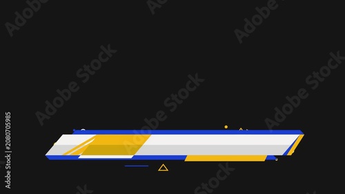 Modern Blue and Yellow Lower Third Graphic Overlay