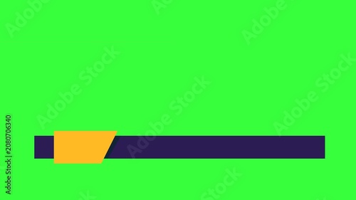 Modern Lower Third Graphic with Yellow Accent on Green Screen
