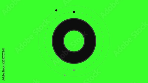Spinning Vinyl Record Audio Visualizer on Green Screen
