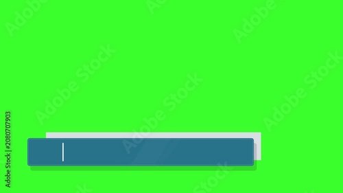 Minimalist Blue Lower Third Graphic on Green Screen