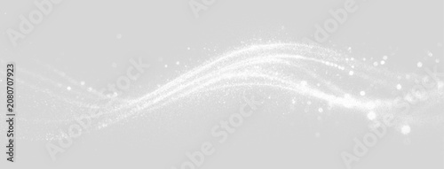 Tableau sur toile Transparent png overlay with white wave dust particles and glowing sparkles abst