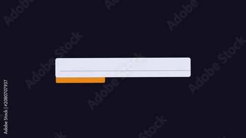 Modern White and Orange Lower Third Animation