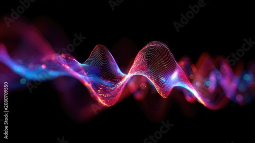 Abstract swirling, vibrant, colorful wave