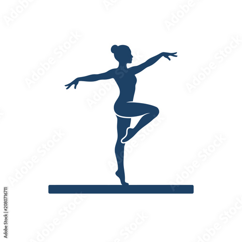 Silhouette of a ballet dancer in arabesque pose.