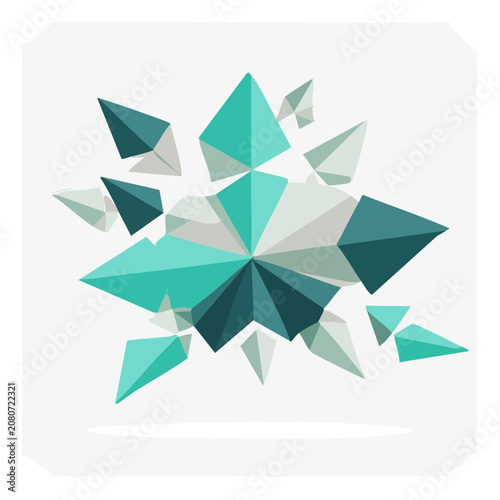 Low Poly Geometric Starburst Vector