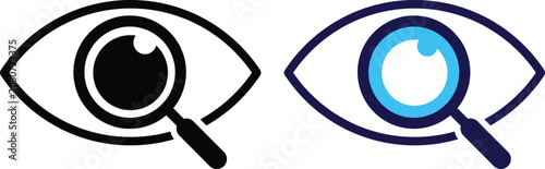 Quadro su tela Eye search icon set
