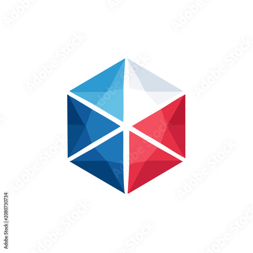 Abstract Geometric Cube with Triangular Facets