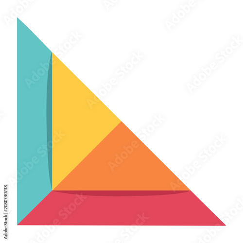 Abstract geometric shapes in flat design style
