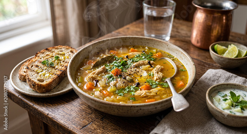 Traditional Chicken Haleem Slow Cooked with Wheat and Lentils